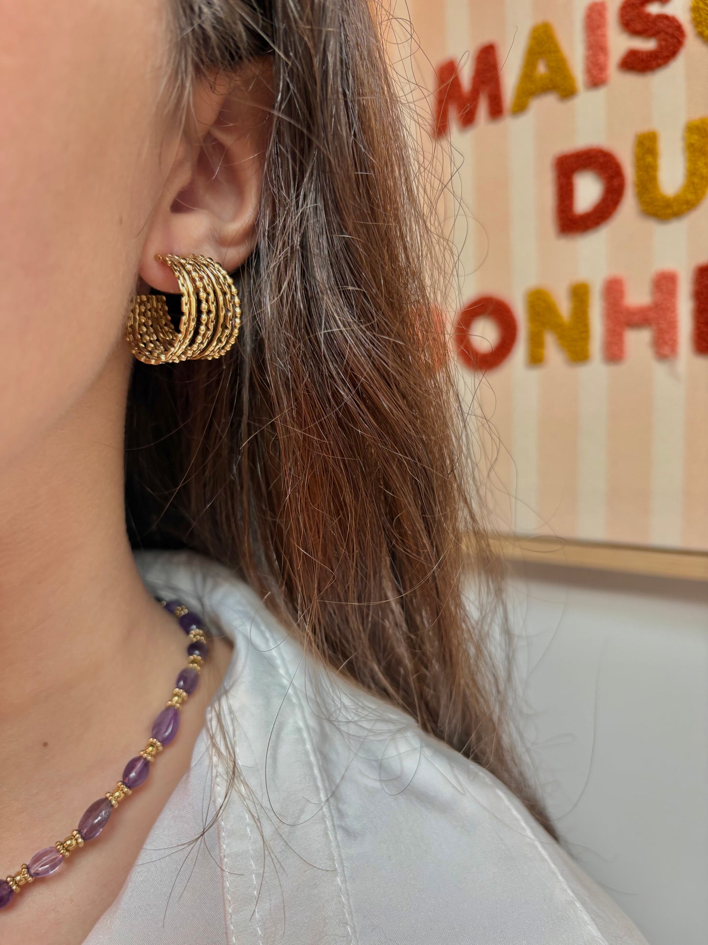 Boucles d’oreilles en acier inoxydable | Lise