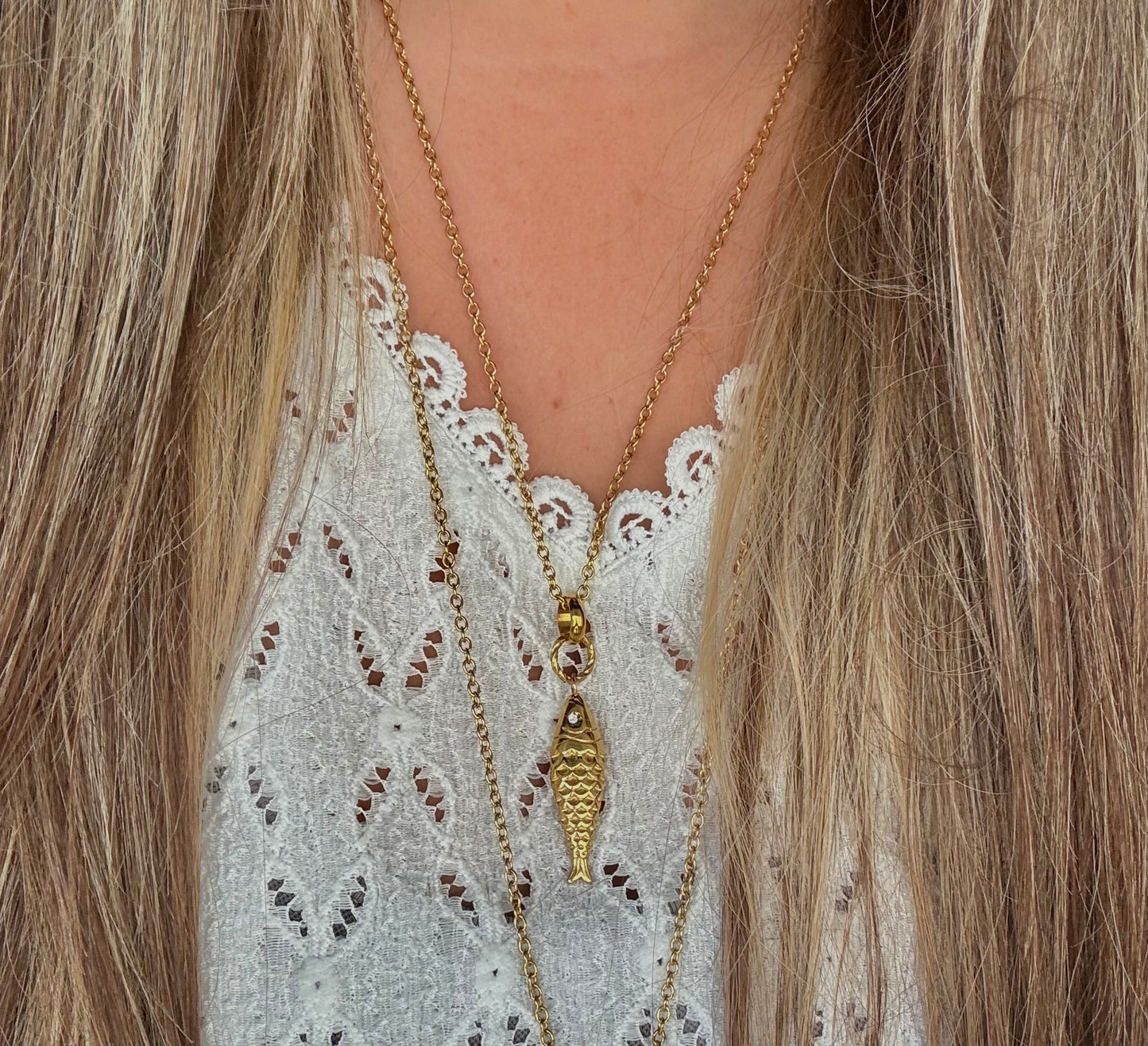 Collier sautoir en acier inoxydable | Rosalia