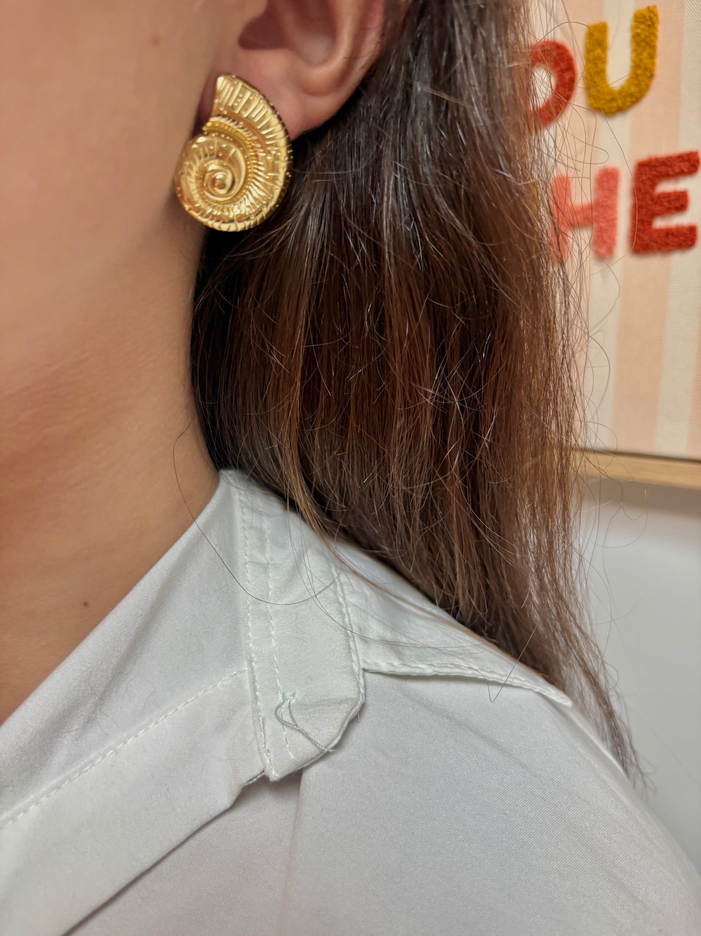 Boucles d’oreilles coquillages en acier inoxydable | Ariel