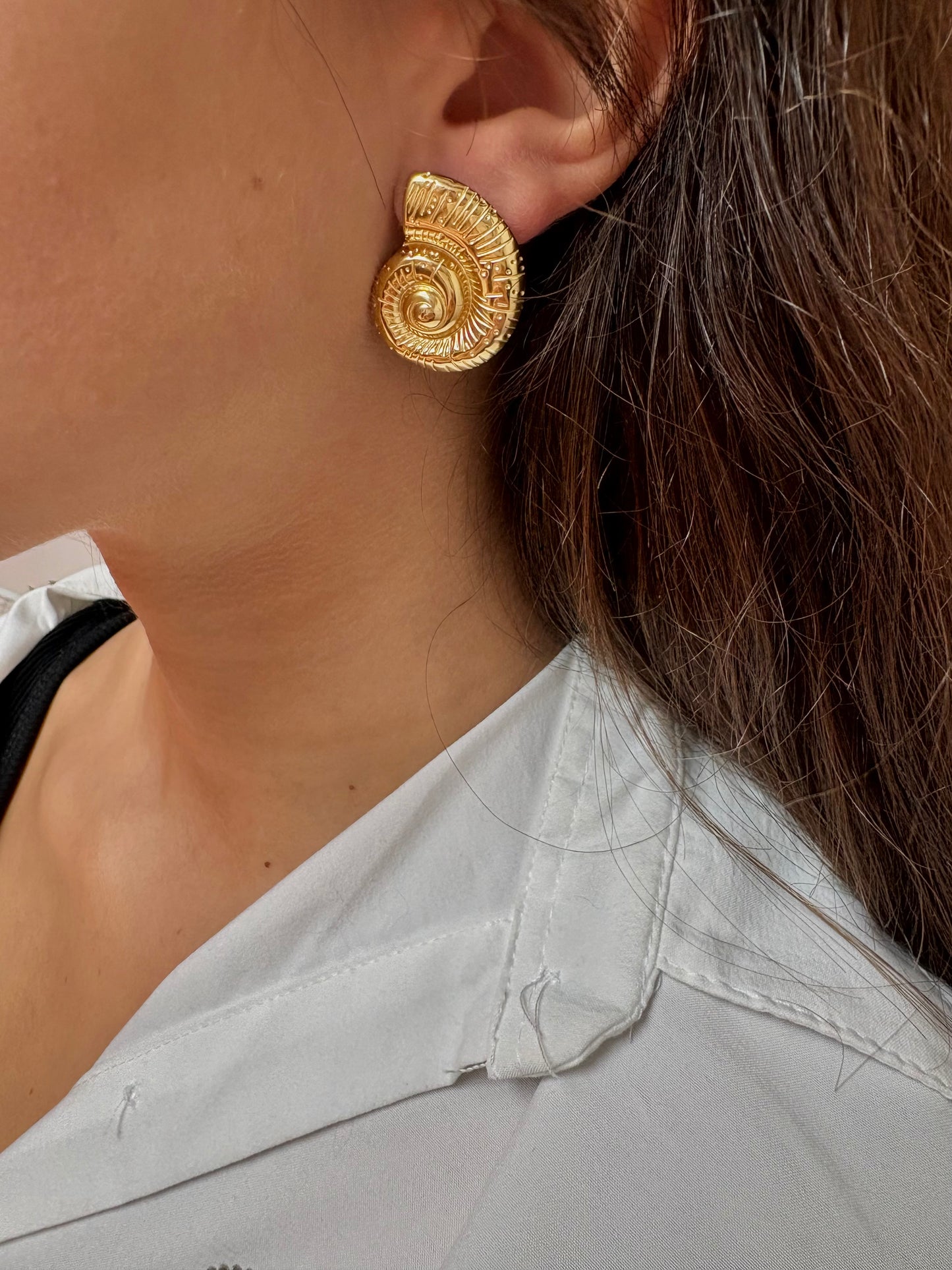 Boucles d’oreilles coquillages en acier inoxydable | Ariel