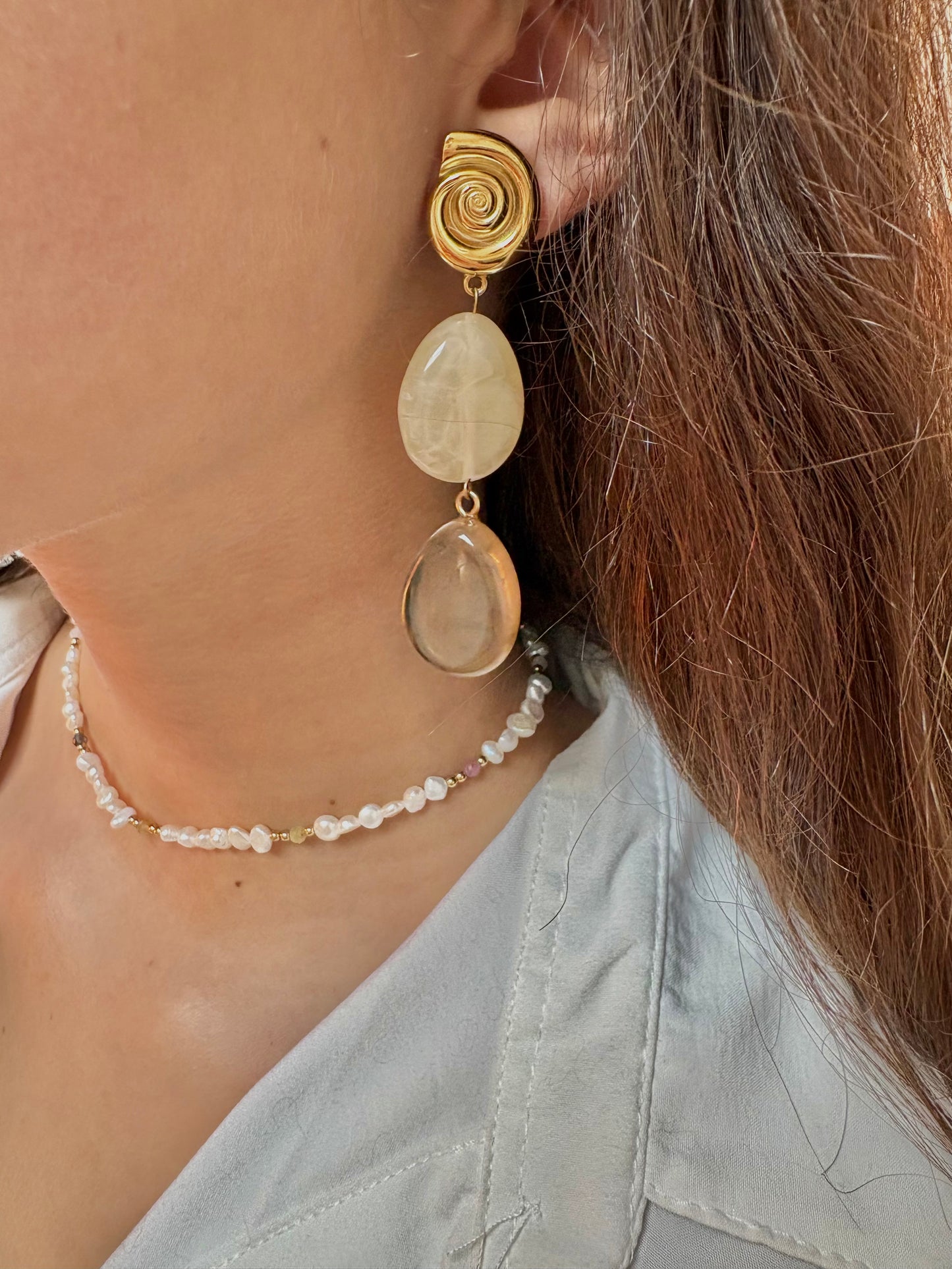 Boucles d’oreilles en acier inoxydable | Olivia