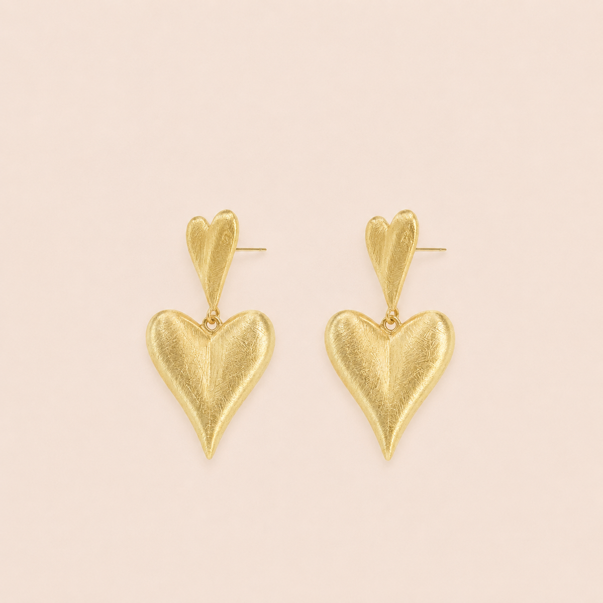 Boucles d’oreilles en acier inoxydable cœur | Anaïs