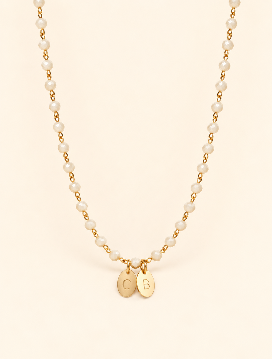 Collier pendentifs initiales