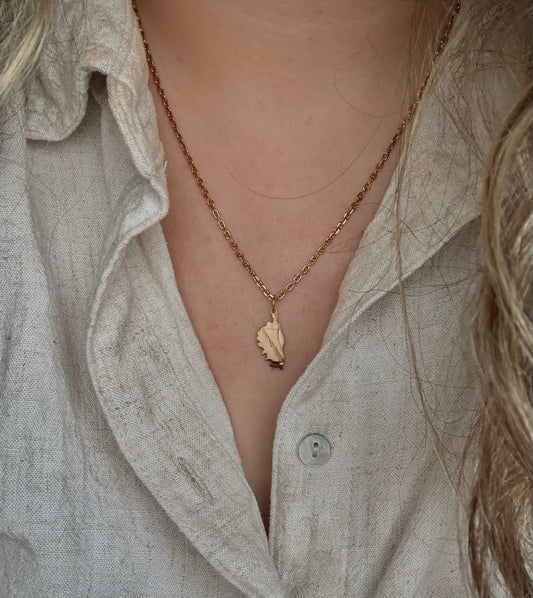Pendentif Corse Personnalisé Initiale | Ghisonaccia ￼