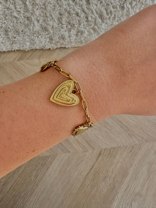Bracelet breloques en acier inoxydable | Apolline