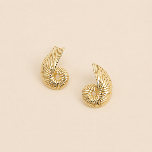 Boucle d’oreille coquillages en acier inoxydable | Lia