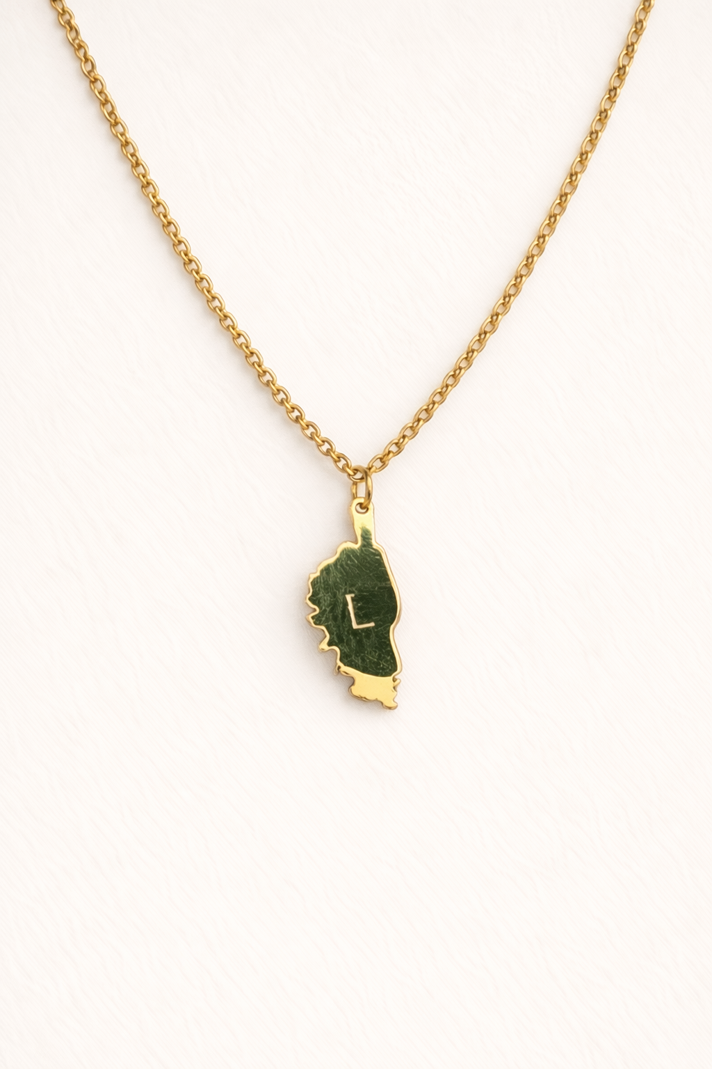 Pendentif Corse Personnalisé Initiale | Ghisonaccia ￼