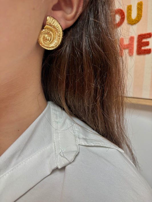 Boucles d’oreilles coquillages en acier inoxydable | Ariel