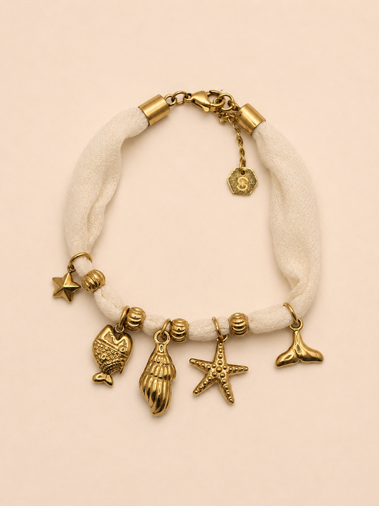 Bracelet breloques en acier inoxydable | Marine