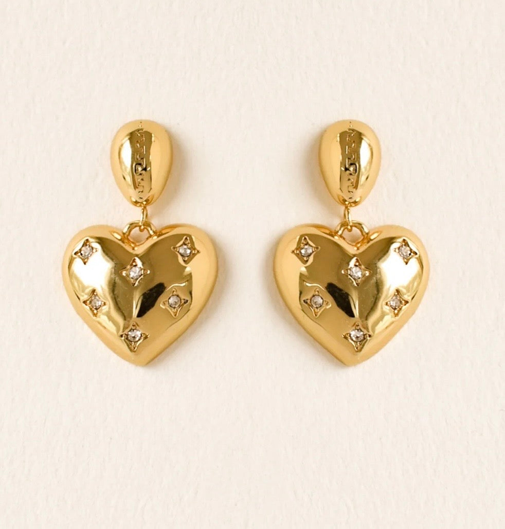 Boucles d’oreilles en acier inoxydable coeur | Mila