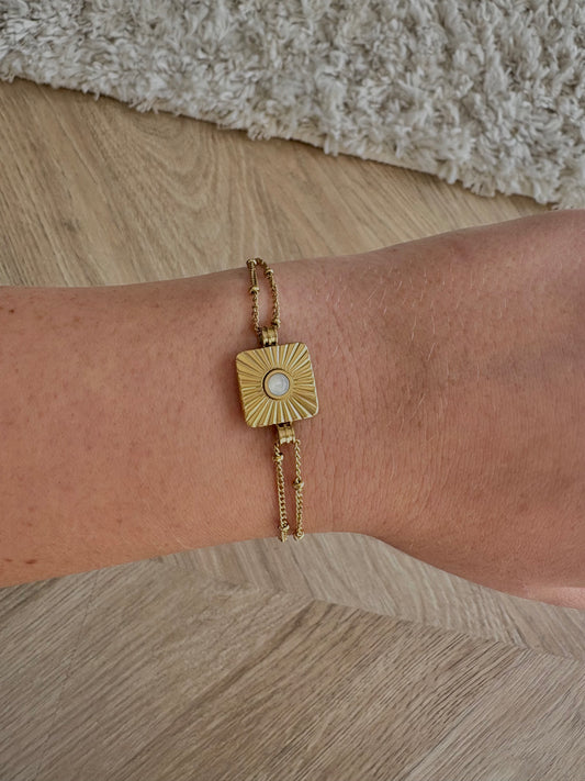 Bracelet en acier inoxydable et nacre | Louane