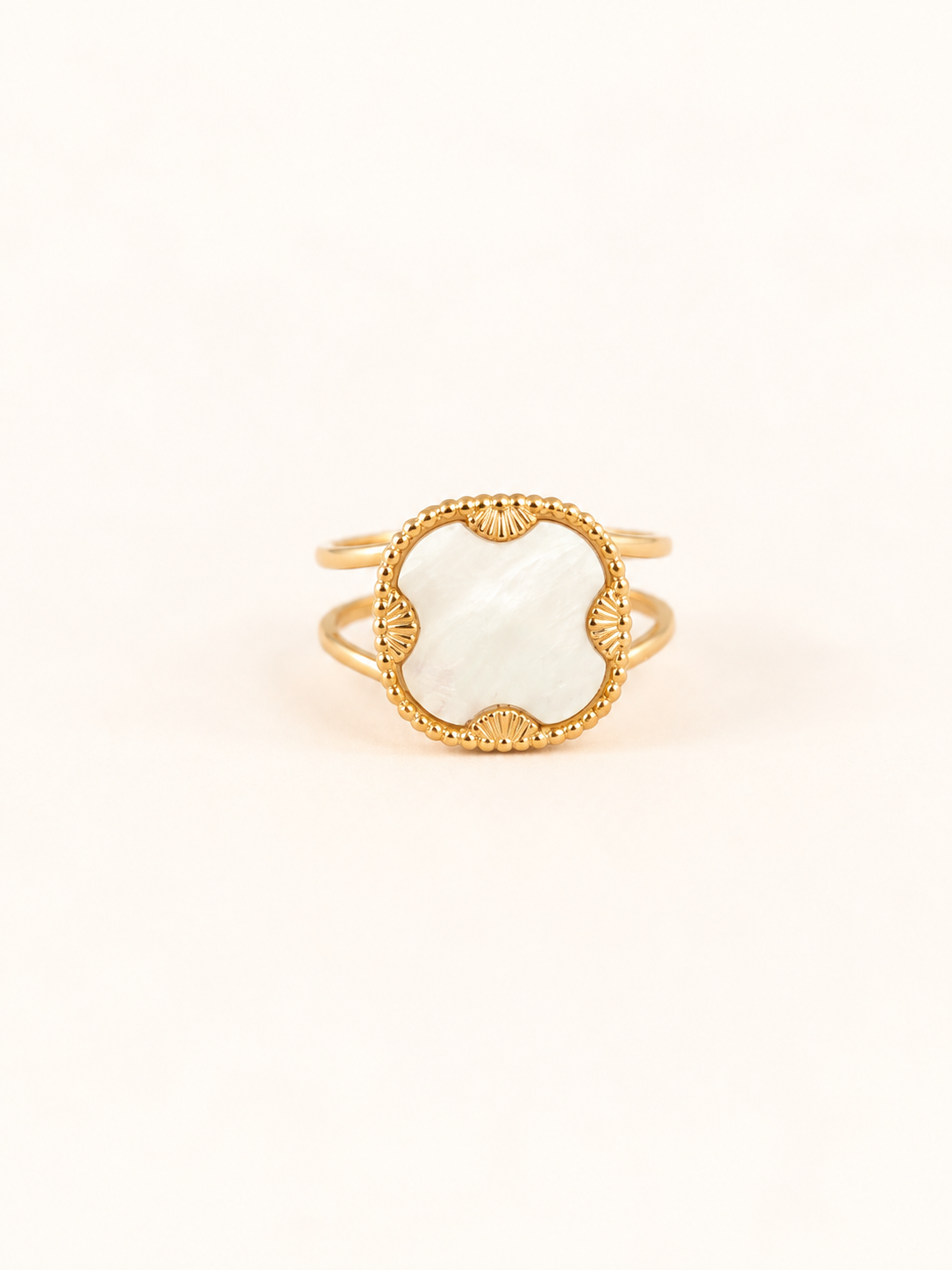 Bague en acier inoxydable nacre | Corinne