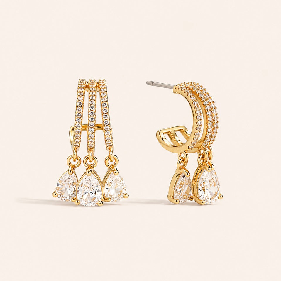 Boucles d’oreilles en plaqué or 14k | Love