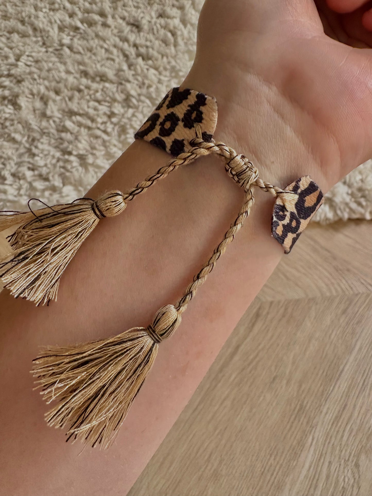 Bracelet tissu et en acier inoxydable | Lilou