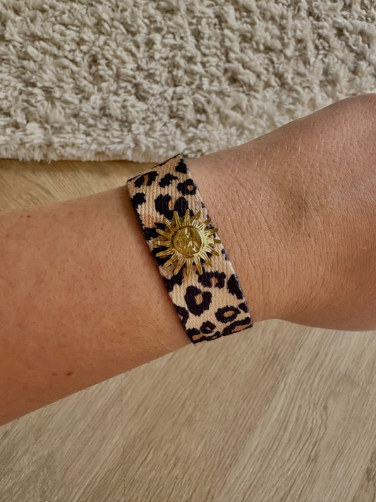 Bracelet tissu et en acier inoxydable | Lilou