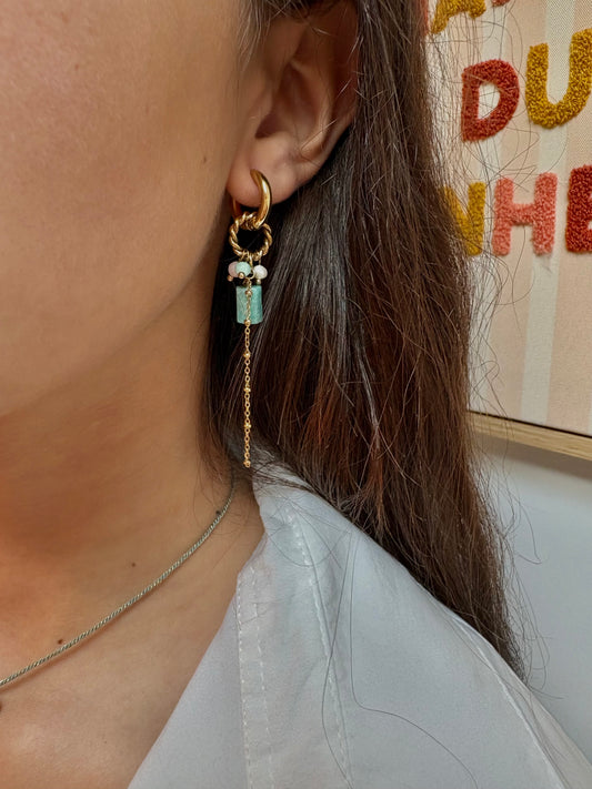 boucles d’oreilles en acier inoxydable
