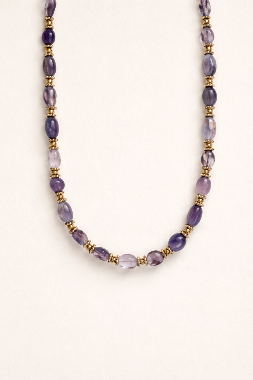 Collier en acier inoxydable et pierre naturelle | Samira