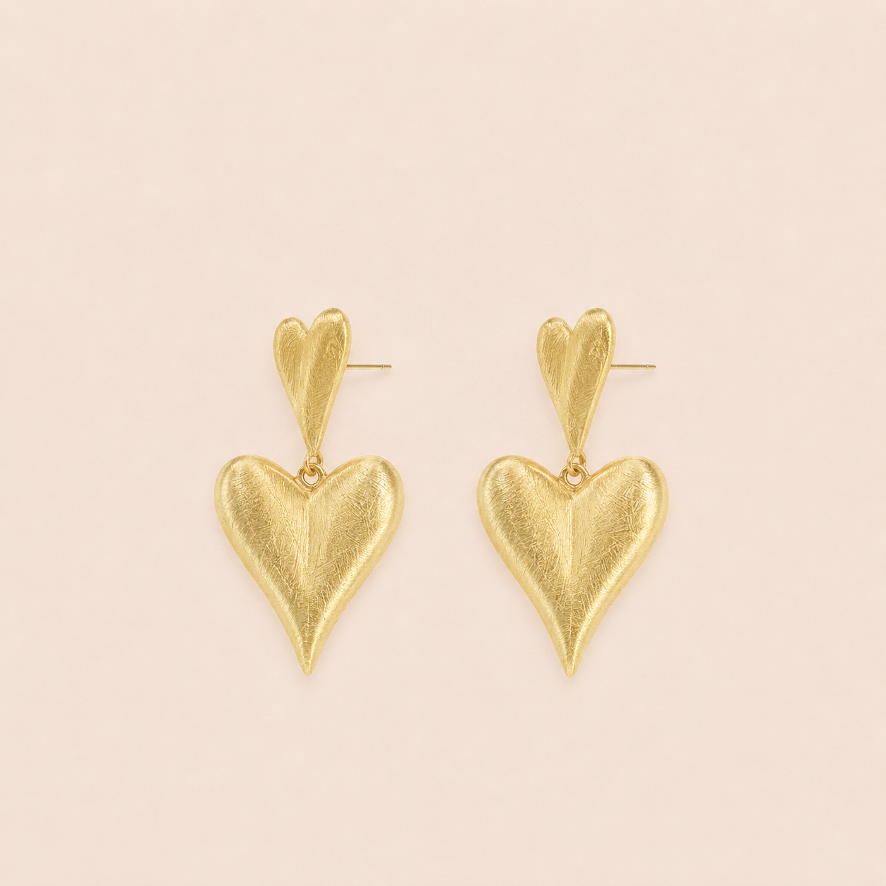 Boucles d’oreilles en acier inoxydable cœur | Anaïs