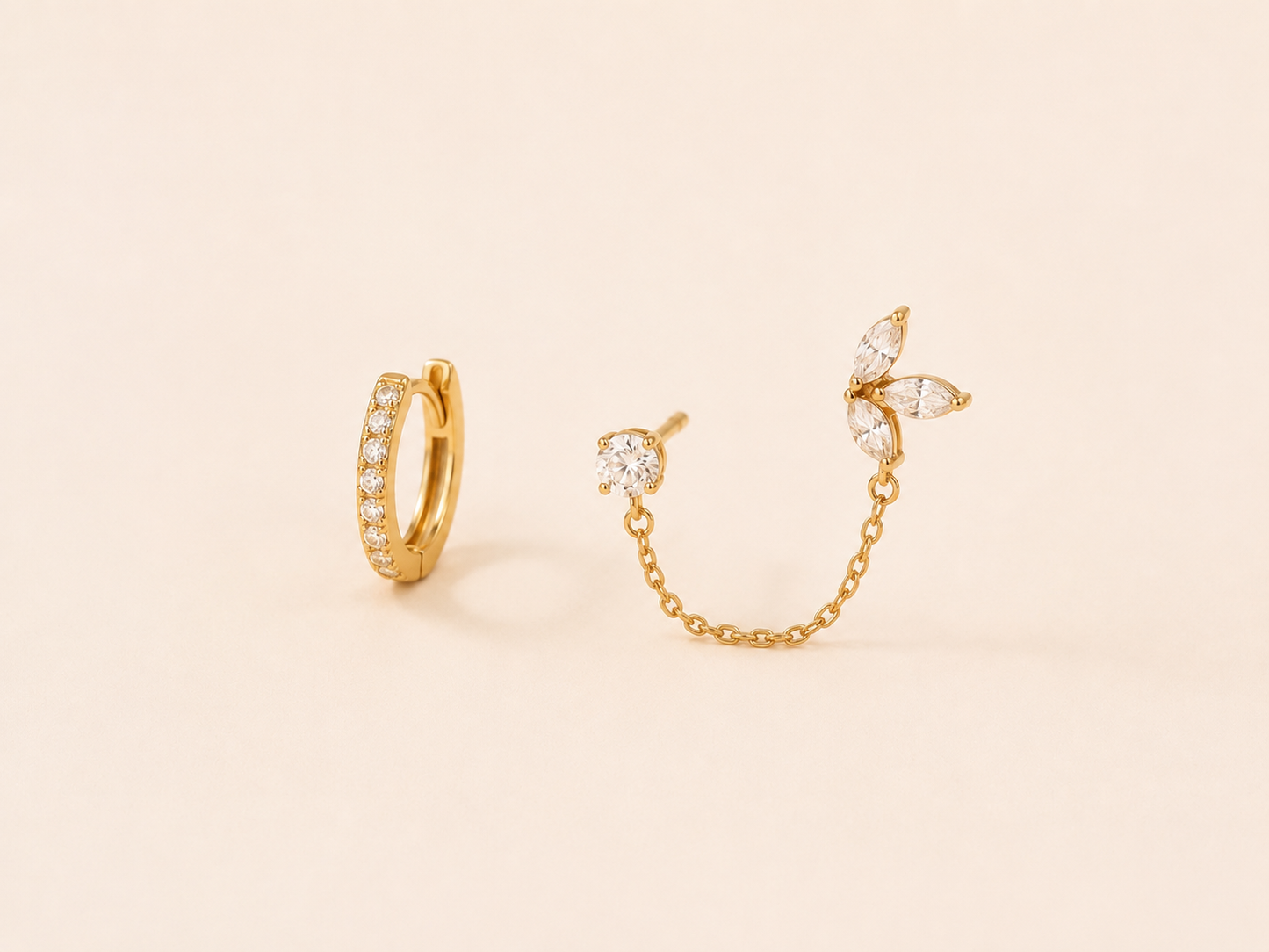 Lot puce d’oreilles en acier inoxydable | Favone