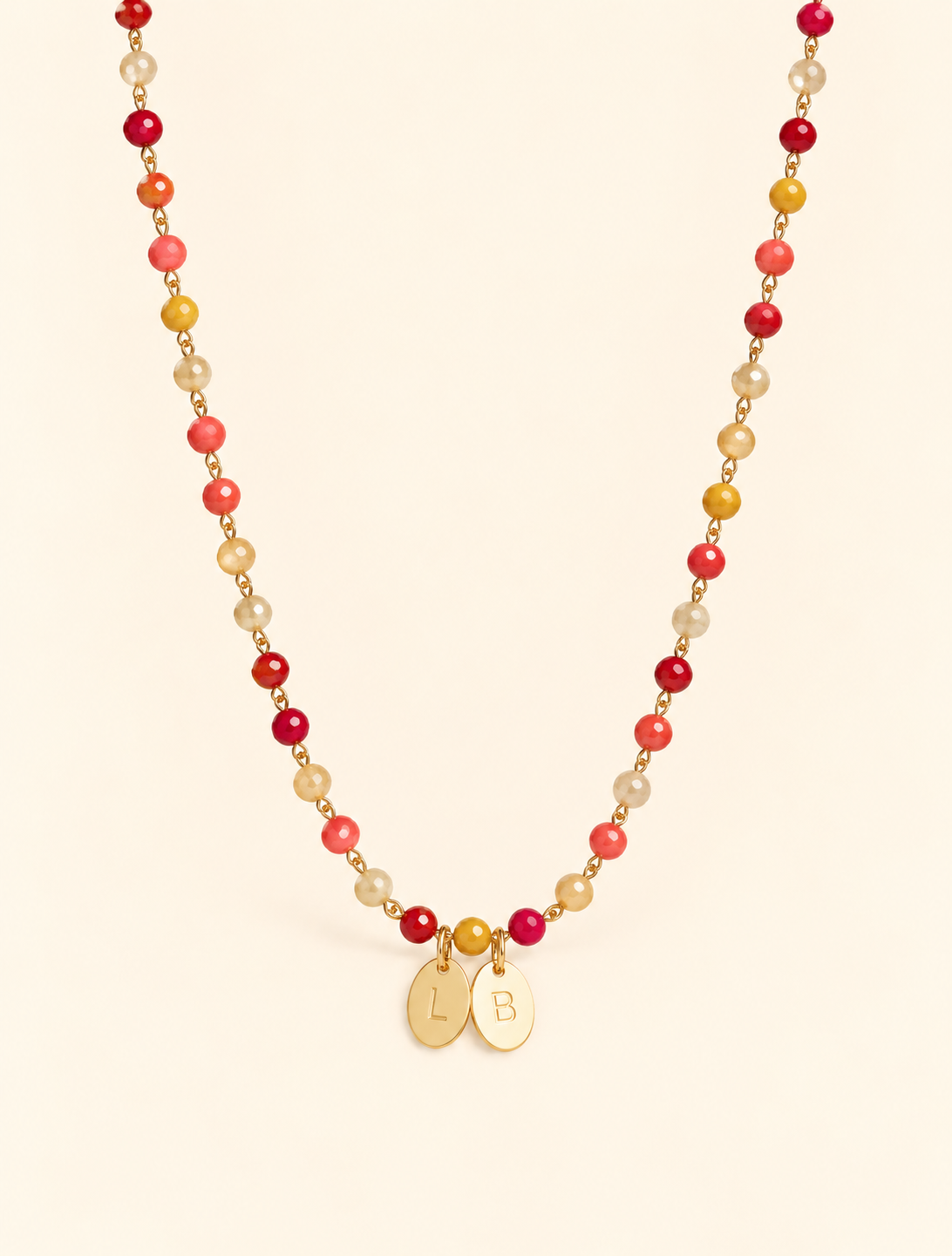 Collier pendentifs deux initiales